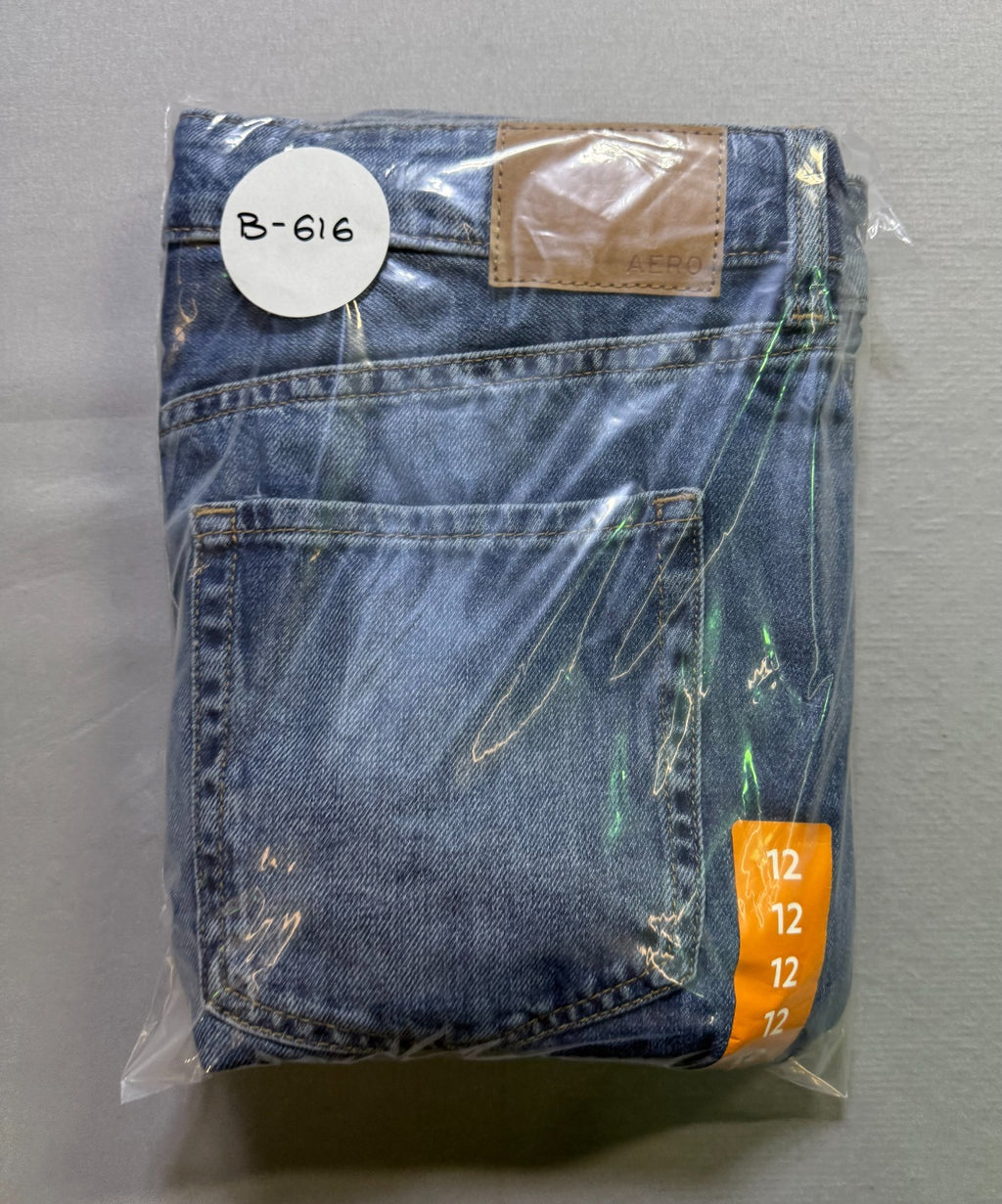 NWT Aeropostale High Rise Wide Leg Jeans Women 12 Blue Denim Medium Wash Zip Fly