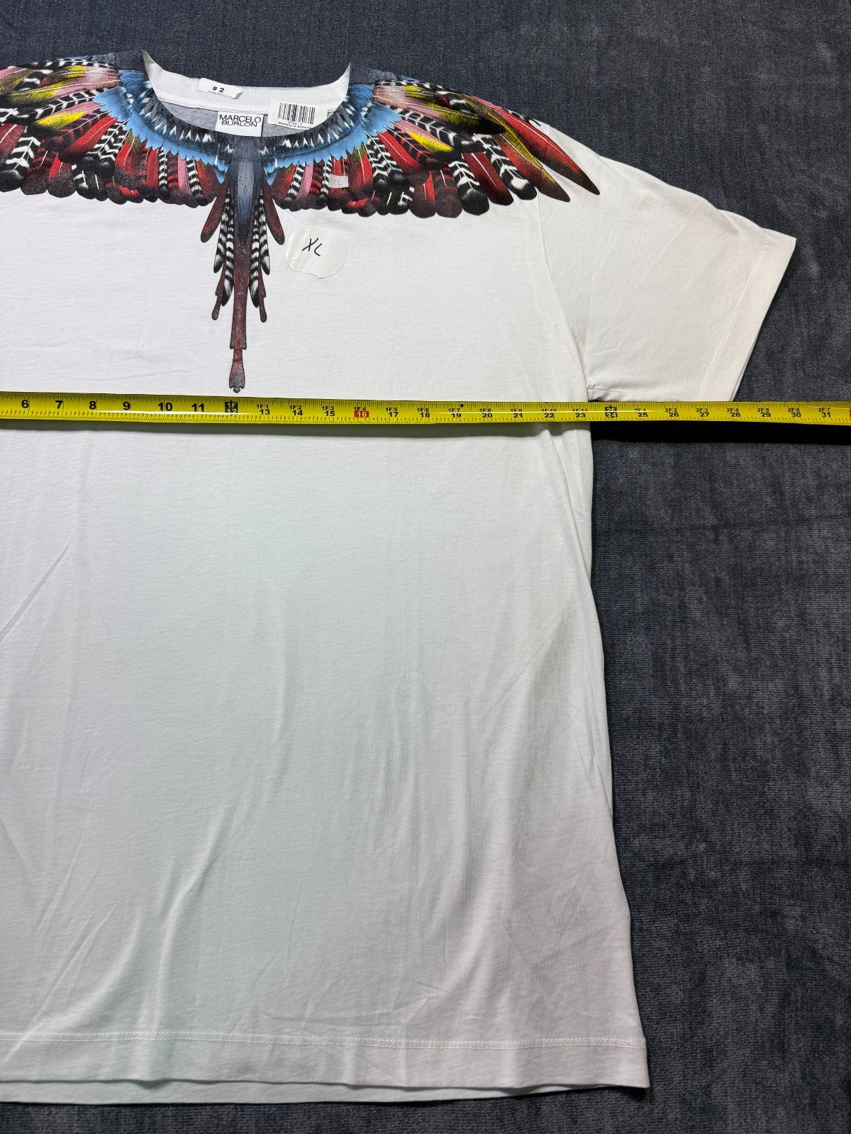 NWT Marcelo Burlon Icon Wings Sweatshirt Men's XL White Regular Fit Crew Neck