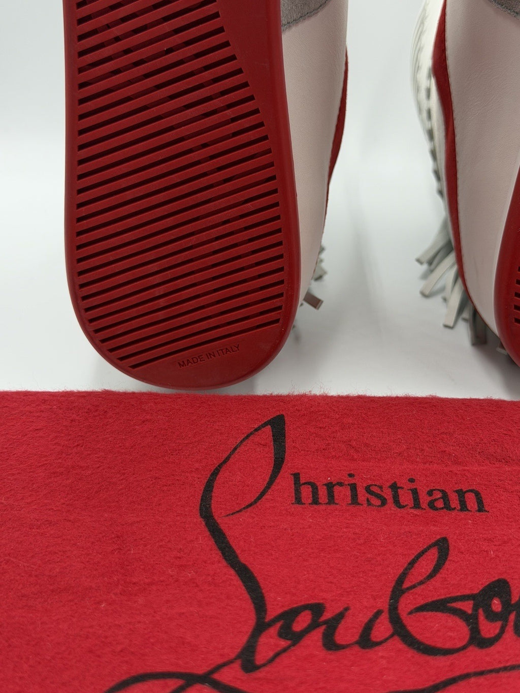 AUTHENTIC CHRISTIAN LOUBOUTIN Suede Knock-Out Boxing Sneakers (44 EU; 11 US)