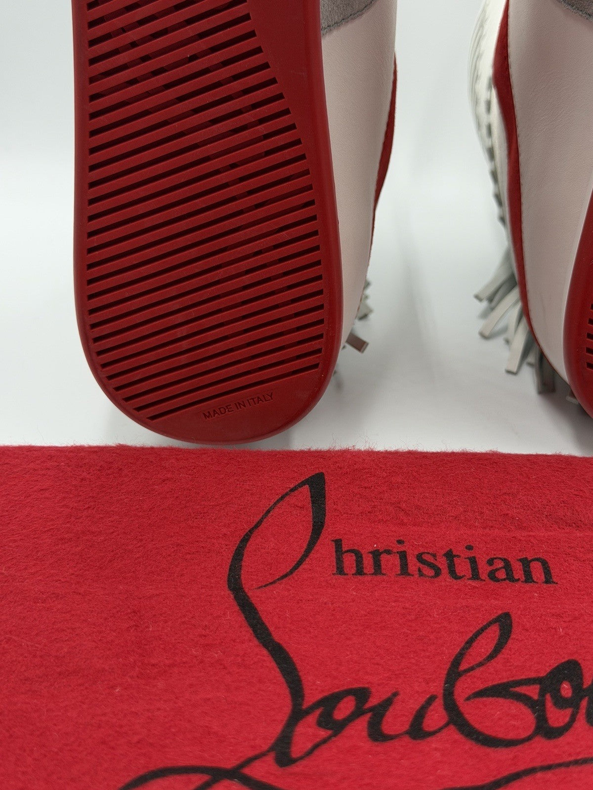 AUTHENTIC CHRISTIAN LOUBOUTIN Suede Knock-Out Boxing Sneakers (44 EU; 11 US)