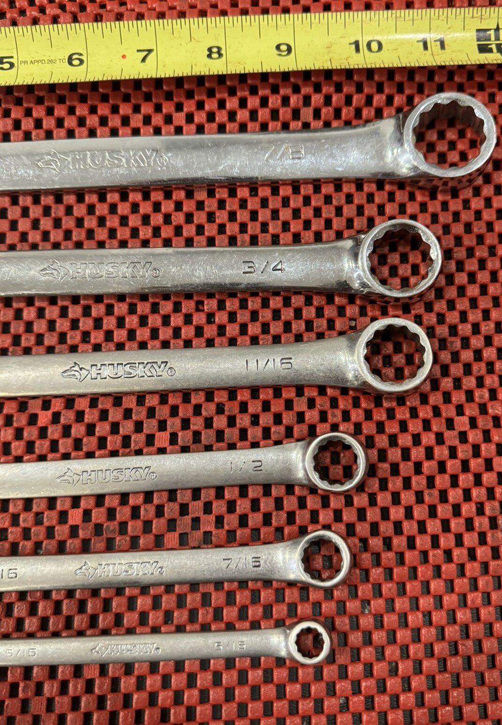 Husky Tools 6pc Set SAE Chrome combination wrench set W/husky Logo M6