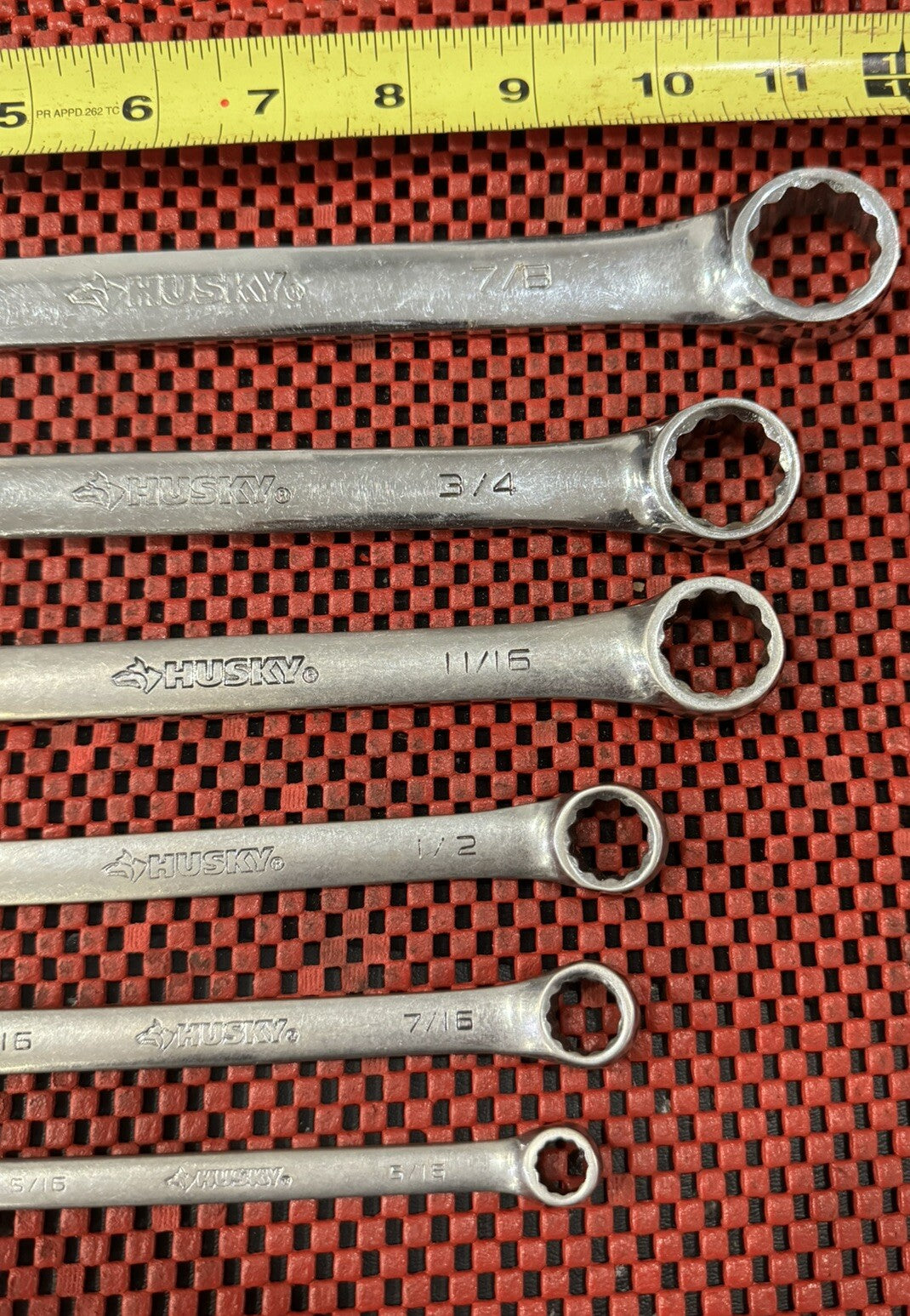 Husky Tools 6pc Set SAE Chrome combination wrench set W/husky Logo M6