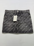 NWT Balenciaga Mini Denim Skirt Women's 36 Charcoal Gray 5-Pockets Casual Wear