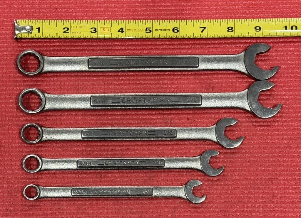 Craftsman 5pc Set SAE Combination Speed Wrench Set VA Series Made In USA