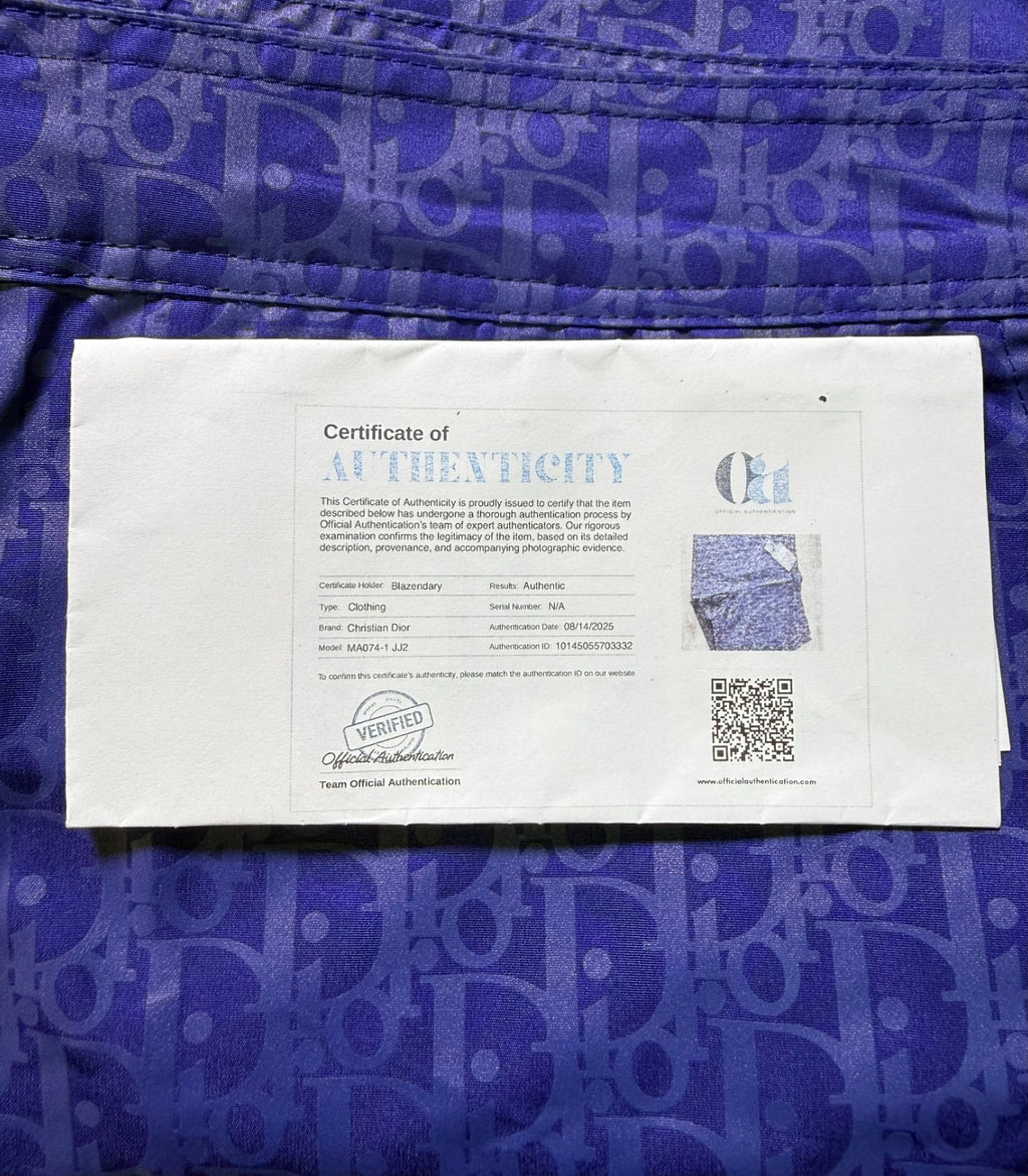 NWT Authentic Dior Oblique Shorts Men's size 2XL Blue Monogram Luxury Trunks