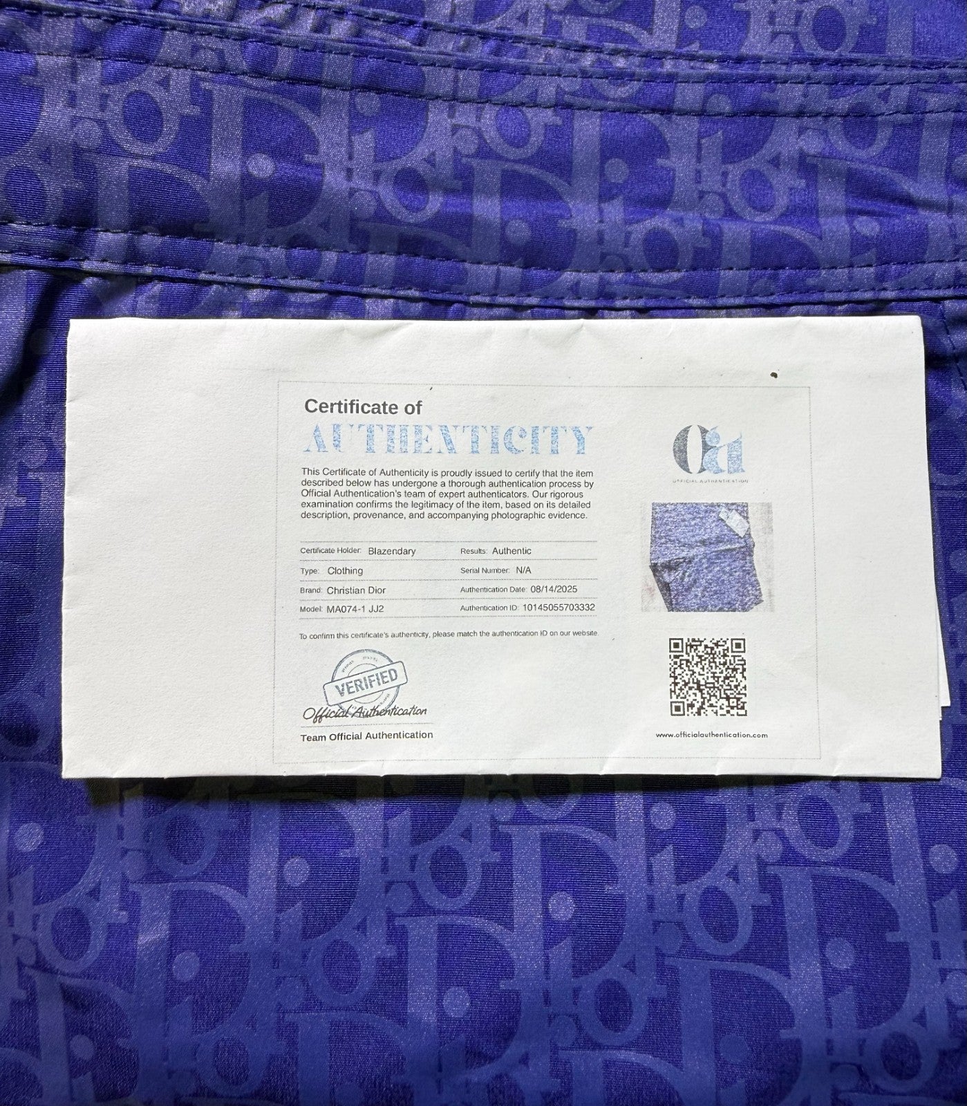 NWT Authentic Dior Oblique Shorts Men's size 2XL Blue Monogram Luxury Trunks