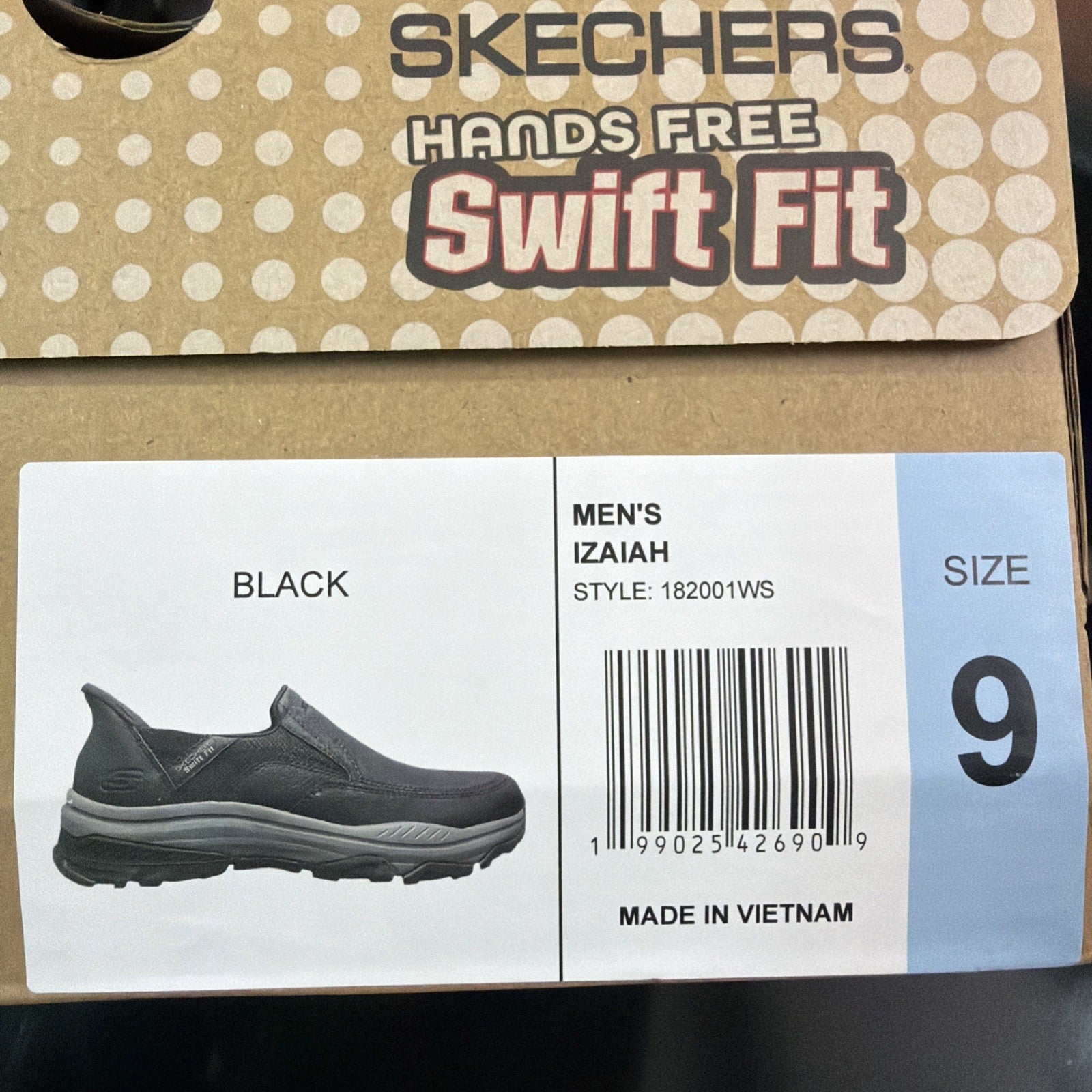 Skechers Men’s Hands Free Slip-ins Izaiah Black Slip-On Sneakers Men’s Size 9