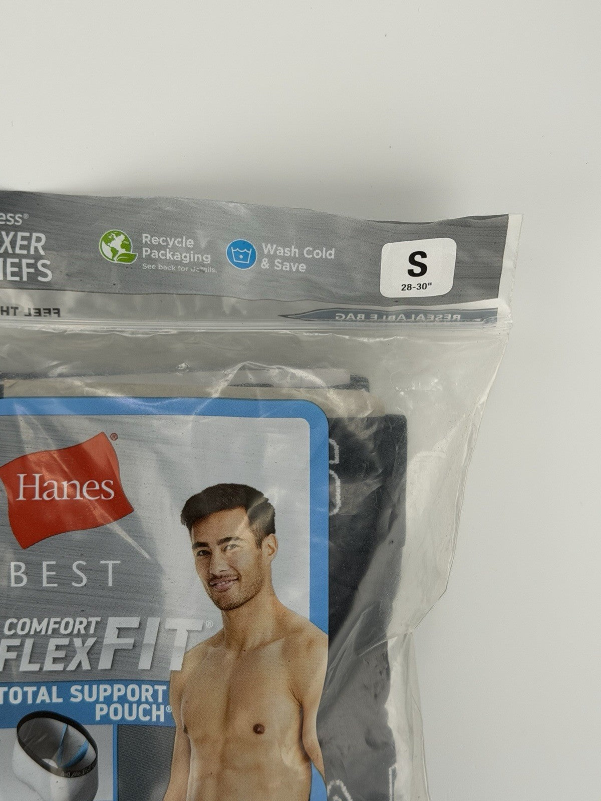 NWT Hanes Best Comfort Flex Fit 4 Pack Boxer Briefs Total Mesh Liner Small