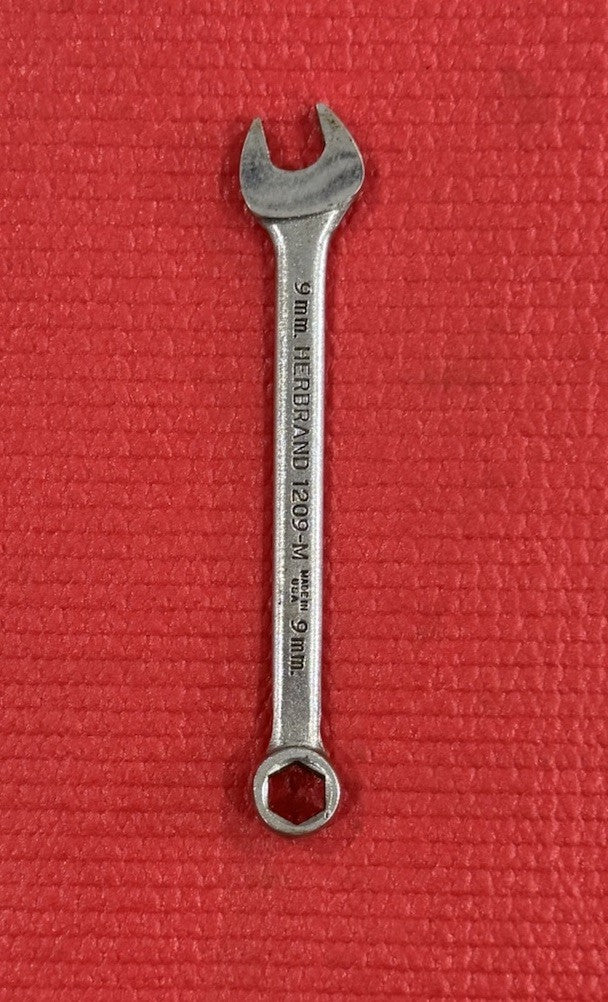 Vintage Herbrand Tools 1209-M 9mm 6 Point Combination Wrench Metric Made In USA