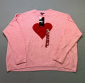 NWT Vince Camuto Valentine's Pullover Sweater Women's X-Large Pink Long Sleeve