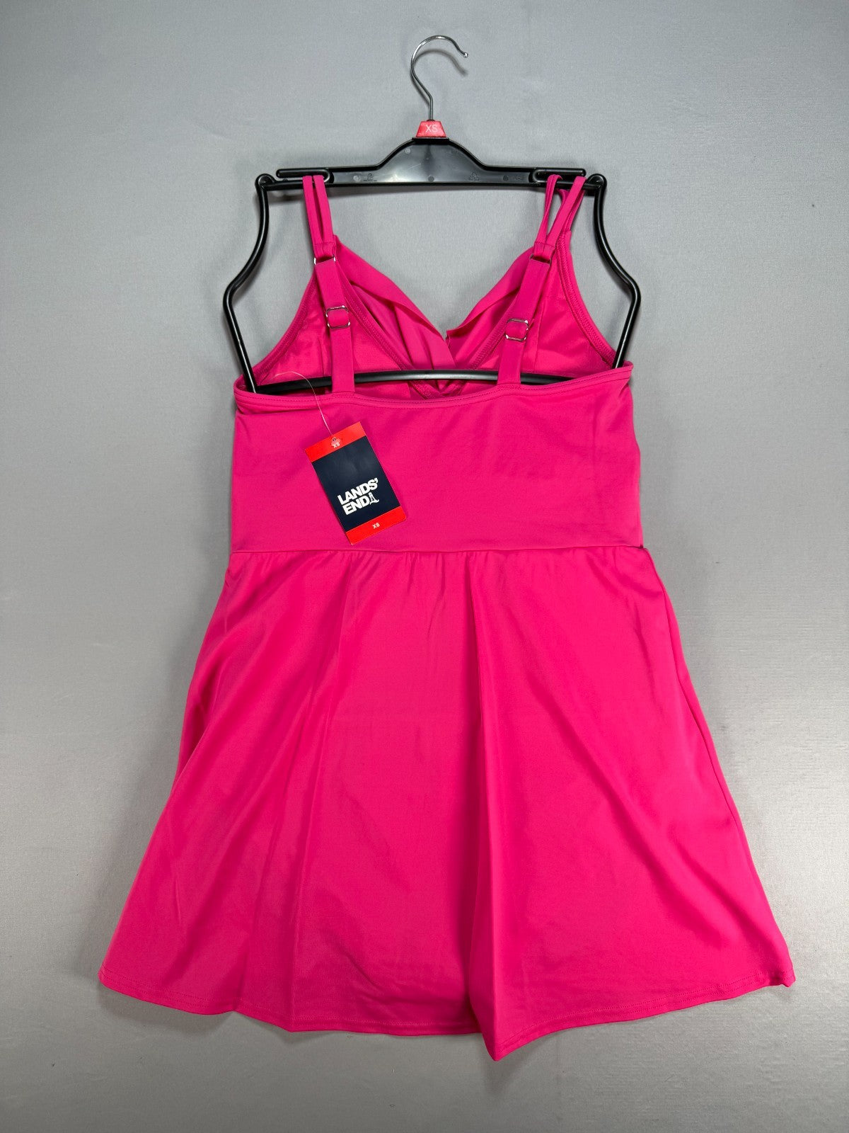 Land's End Adjustable Strap Pull On-Swim Dress Women's XS Pink Sleeveless Preppy