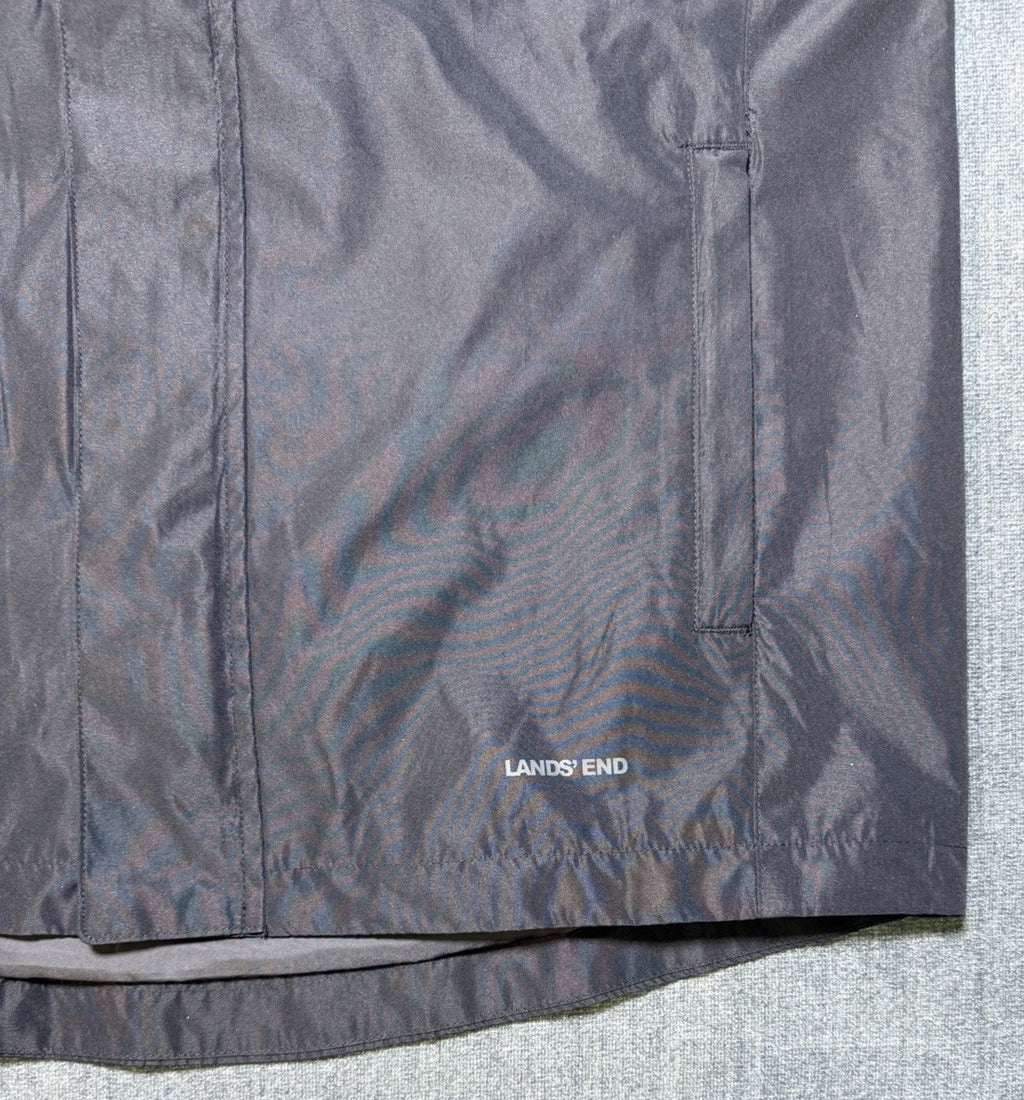 NWT Lands' End All-Weather 3-in-1 Jacket Men's Small Black Full-Zip Hooded