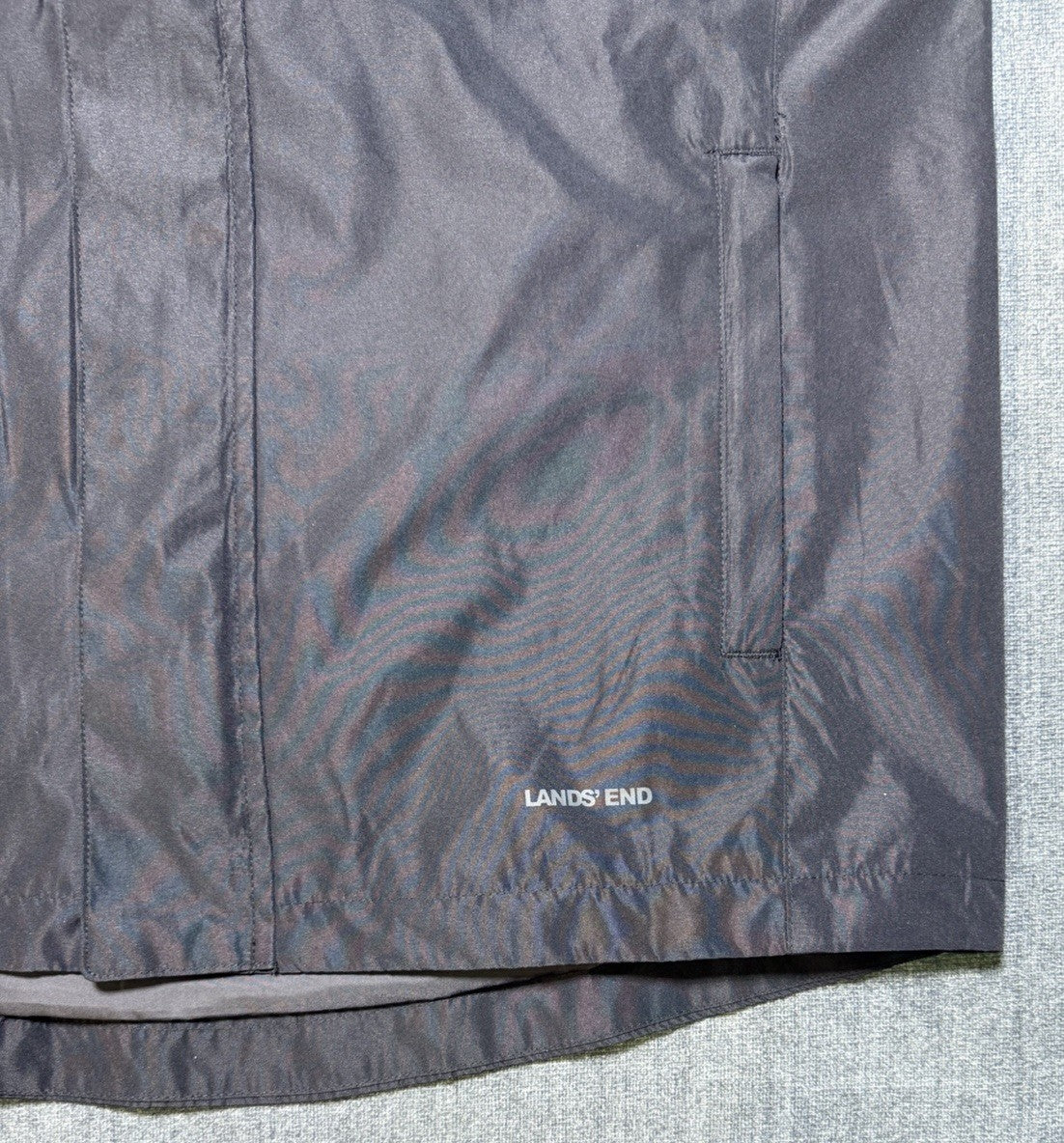 NWT Lands' End All-Weather 3-in-1 Jacket Men's Small Black Full-Zip Hooded