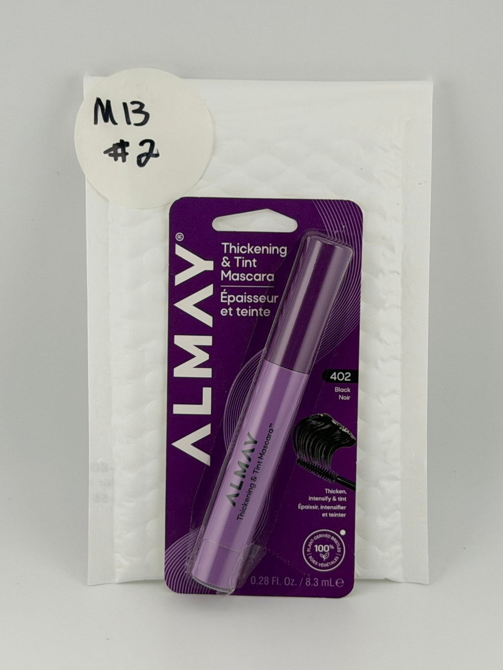 NEW Almay Thickening & Tint Nourishing Mascara, 402 Black Noir - 0.28 fl oz