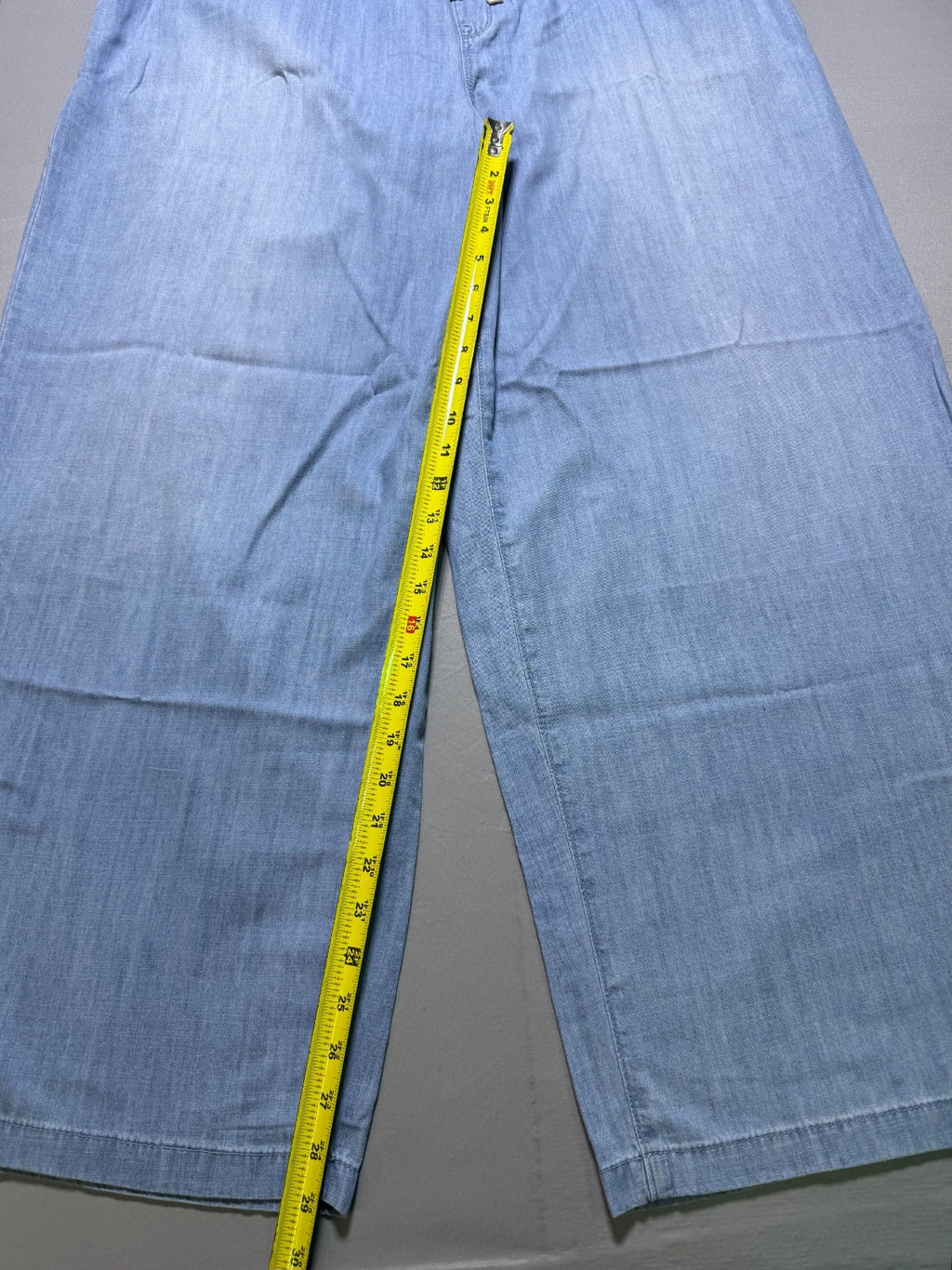 NWT Nine West Lightweight Denim Wide Leg Jeans Women 1X Blue Light Wash Pull-On