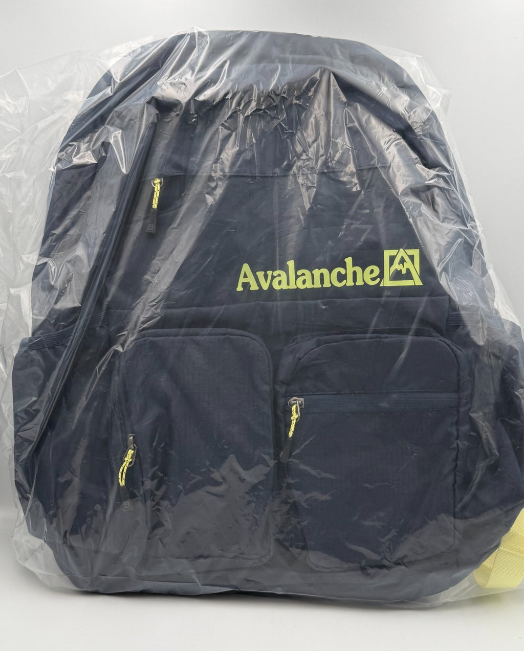 Avalanche Outdoor Supply Co Backpack Black Yellow Hiking Travel School Rucksack