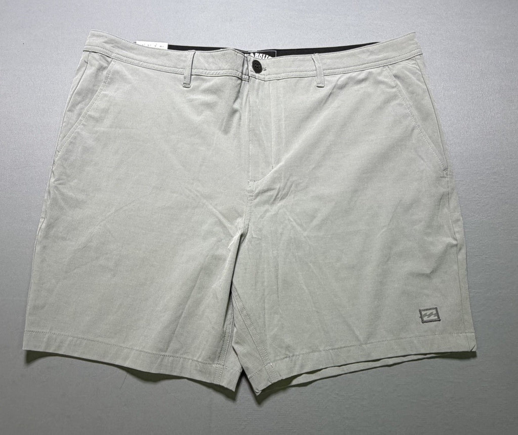 NWT Billabong Hybrid Golf Short Men's 40 Light Grey Stretch Performance 18" In