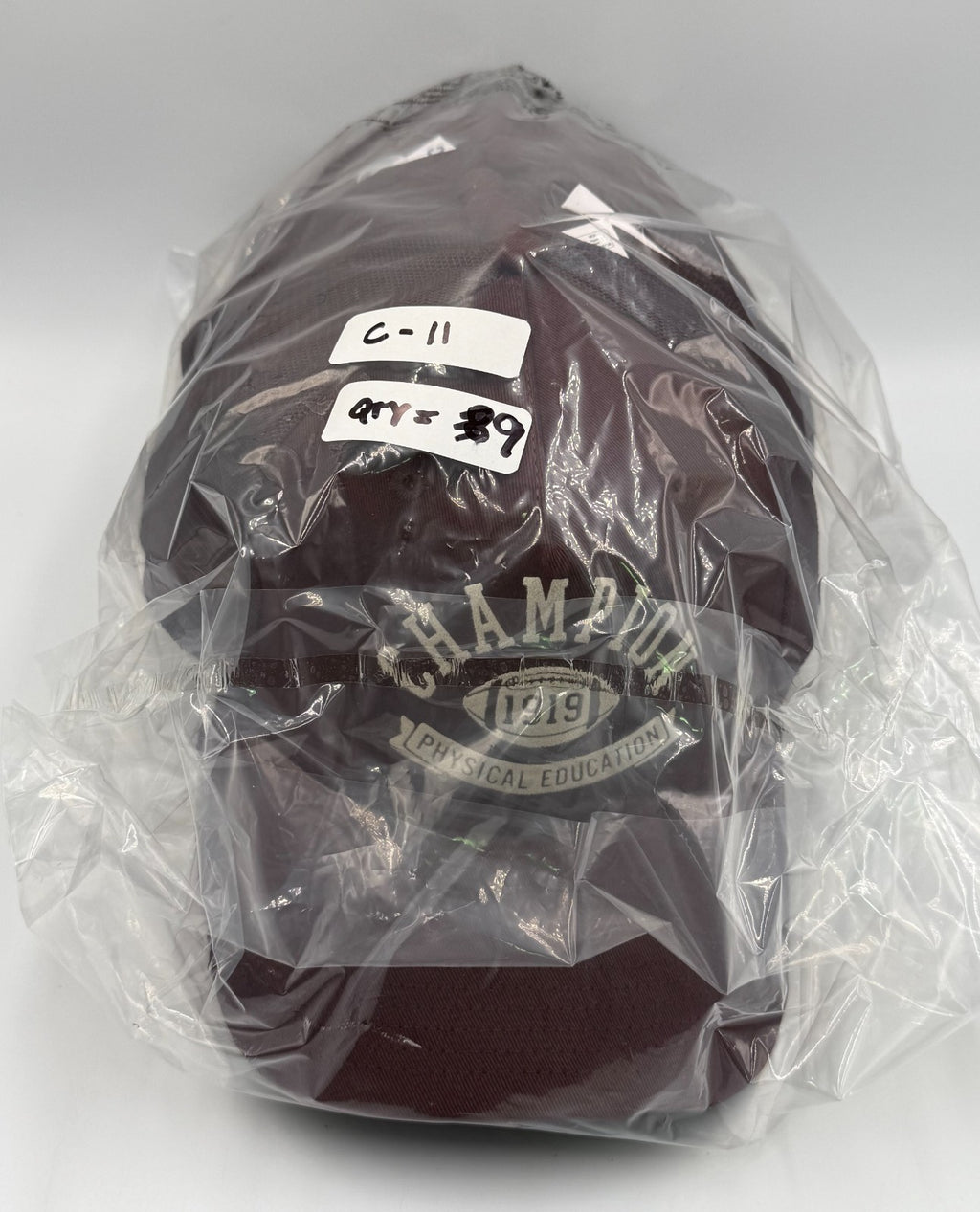 NWT Champion Corduroy Dad Hat Maroon Black Embroidered Adjustable Snapback Cap