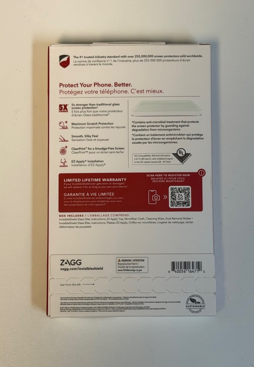 ZAGG Invisible Shield Glass Elite Protect Screen Protector for iPhone 14 | NEW