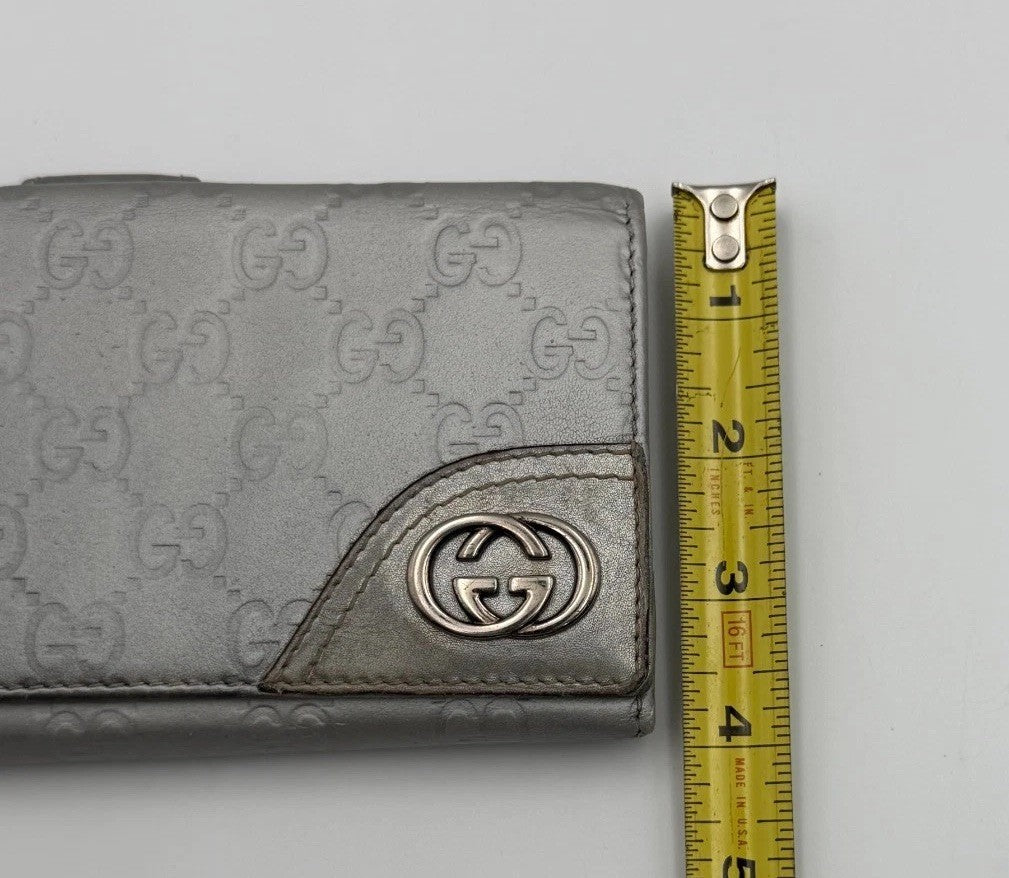GUCCI Guccissima Leather Bifold Long Wallet Purse Women Taupe Fashion with Bag