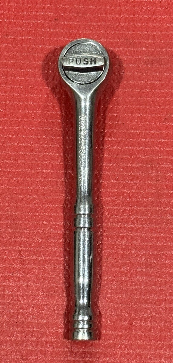 Vintage GREAT NECK RS014 1/4” Drive Round Head RATCHET Quick Release CR-V steel