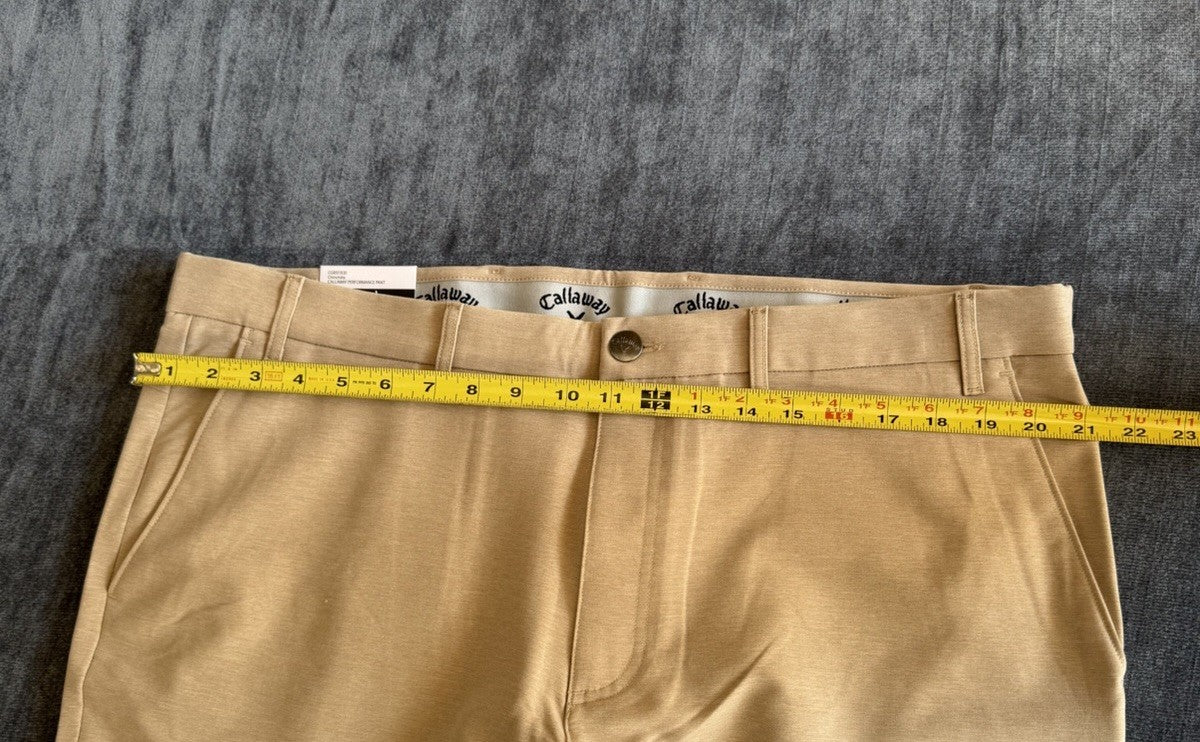 Callaway Opti-Dri Stretch Golf Pants Chinchilla Beige Mens 40x32 Performance NWT
