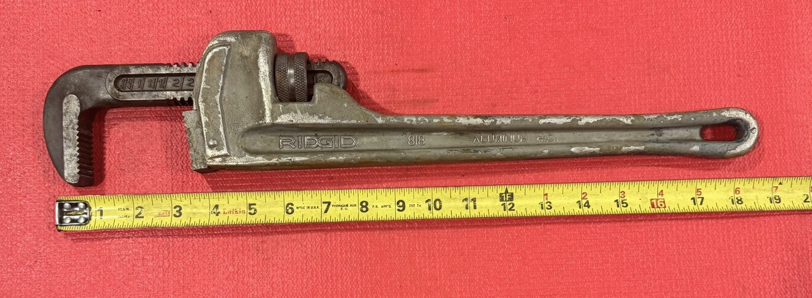 RIDGID 18" Aluminum Straight Pipe Wrench Heavy Duty 818 Made in USA