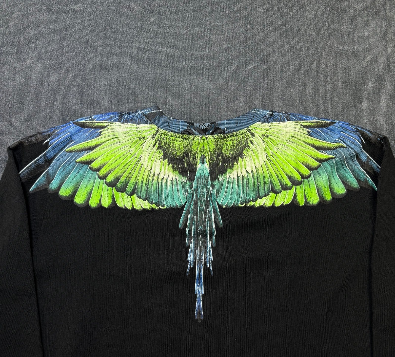 NWT Marcelo Burlon Icon Wings Sweatshirt Men's XL Black Regular Fit Crewneck