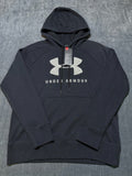 NWT Under Armour Rival Fleece Big Logo Hoodie Women’s Medium Black Pullover Y2K