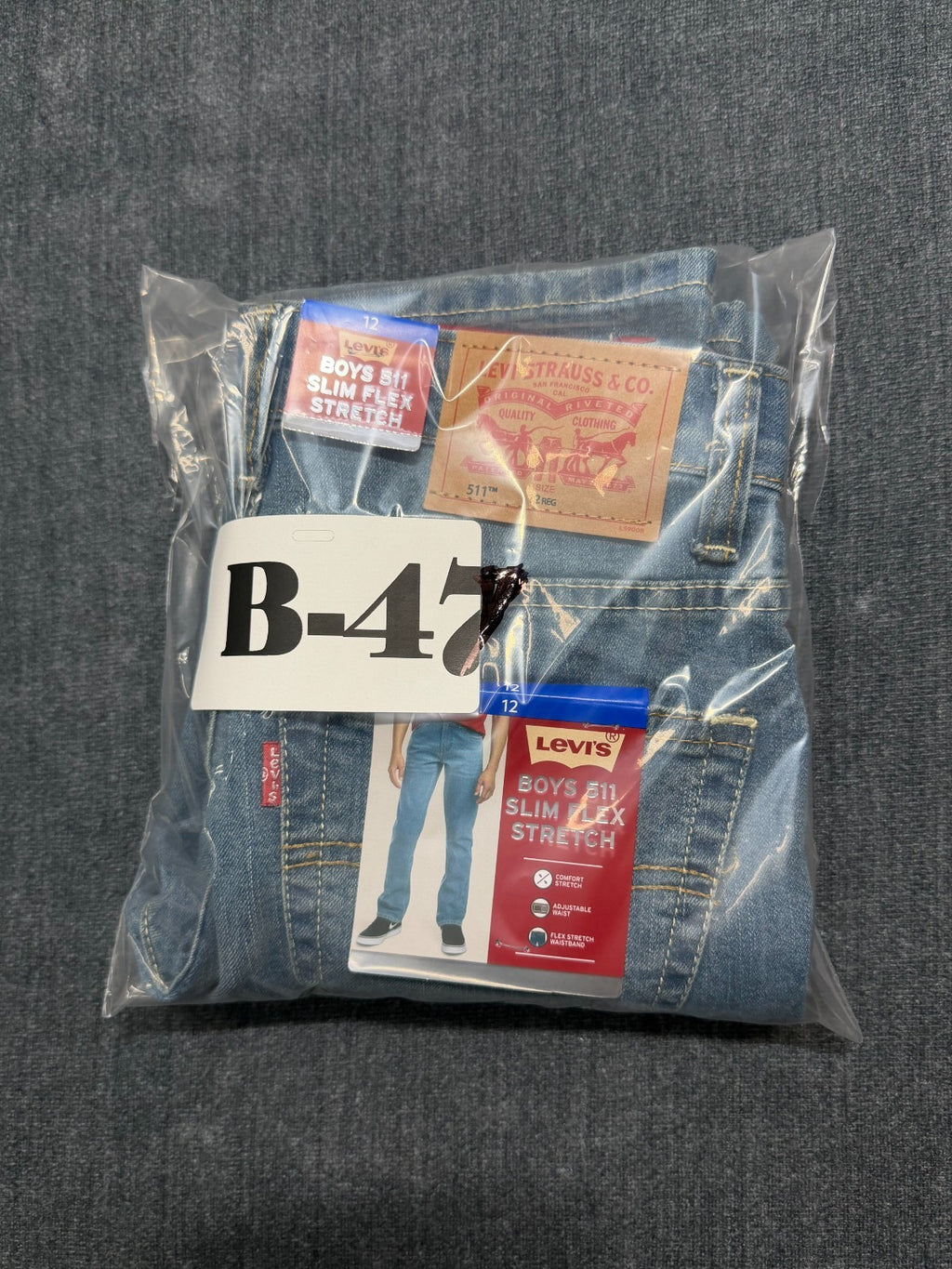 NWT Levi's 511 Slim Flex Stretch Jeans Boys 12 West Lake Comfort Stretch Pockets