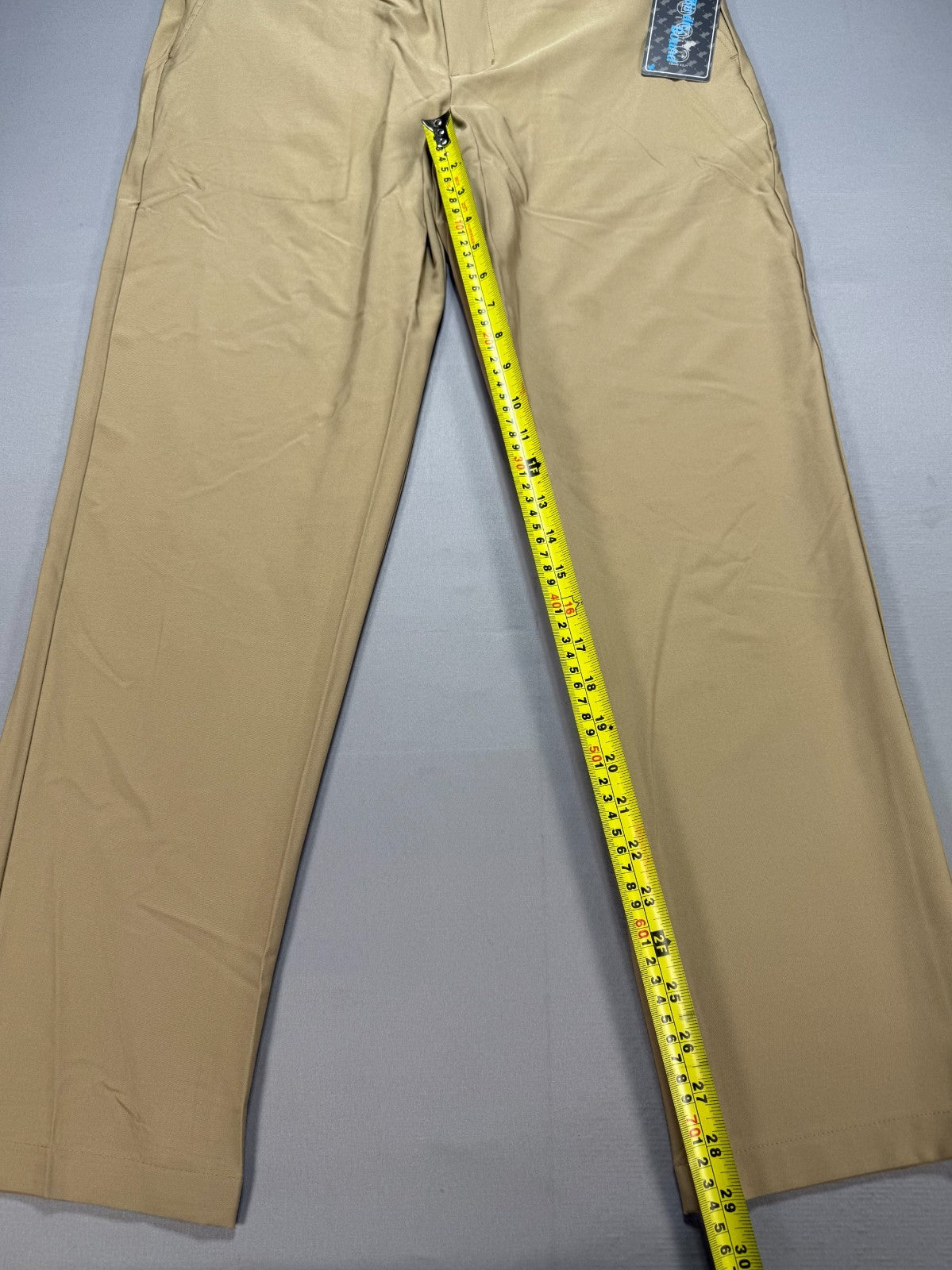 NWT Birdie Bound Golf Pants Men's 36X30 Beige Flat Front Lightweight Performance