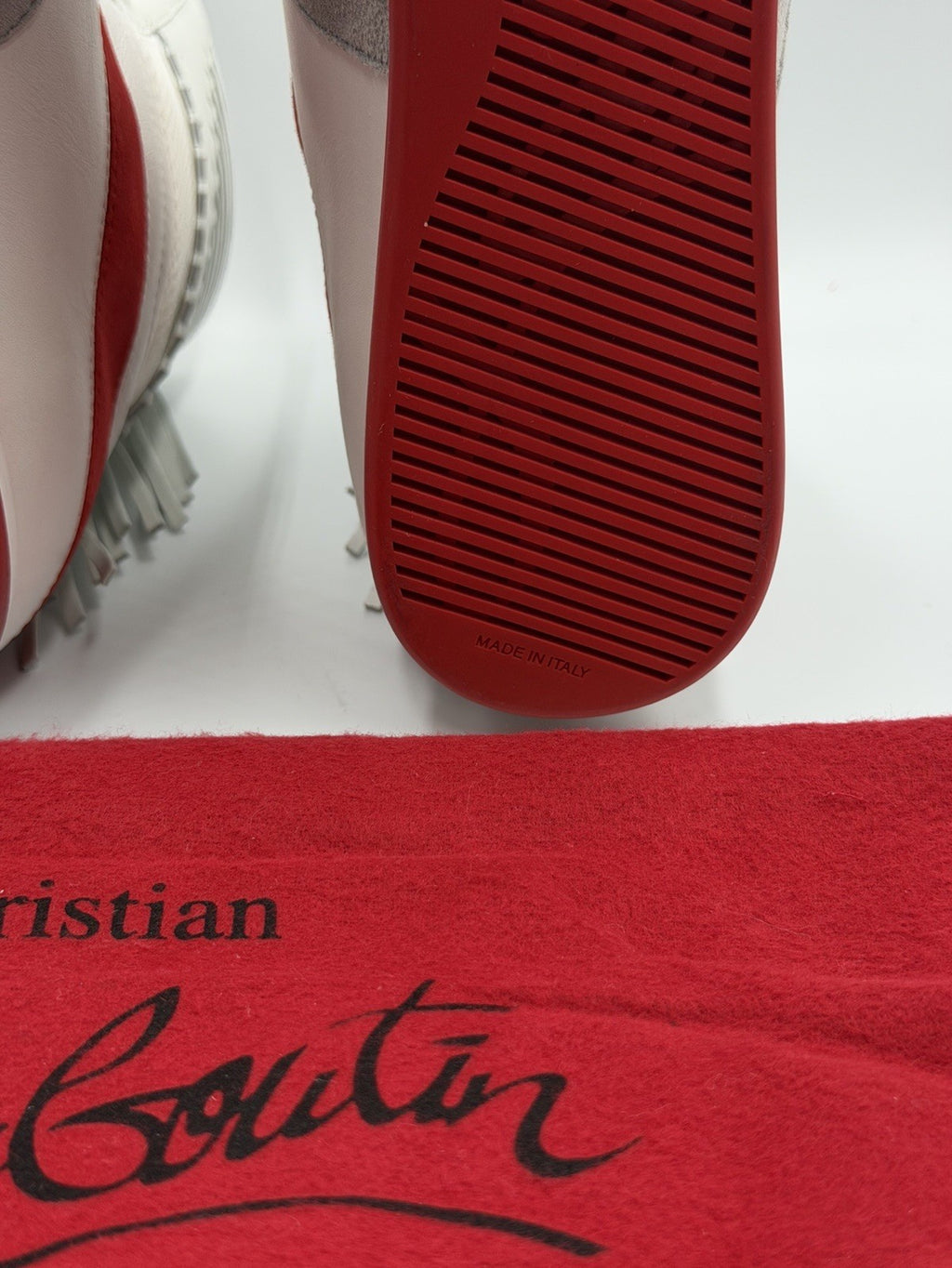 AUTHENTIC CHRISTIAN LOUBOUTIN Suede Knock-Out Boxing Sneakers (44 EU; 11 US)