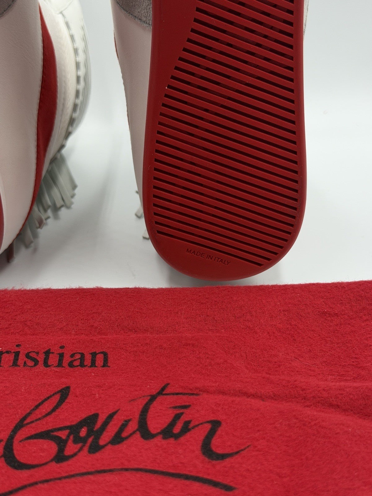 AUTHENTIC CHRISTIAN LOUBOUTIN Suede Knock-Out Boxing Sneakers (44 EU; 11 US)