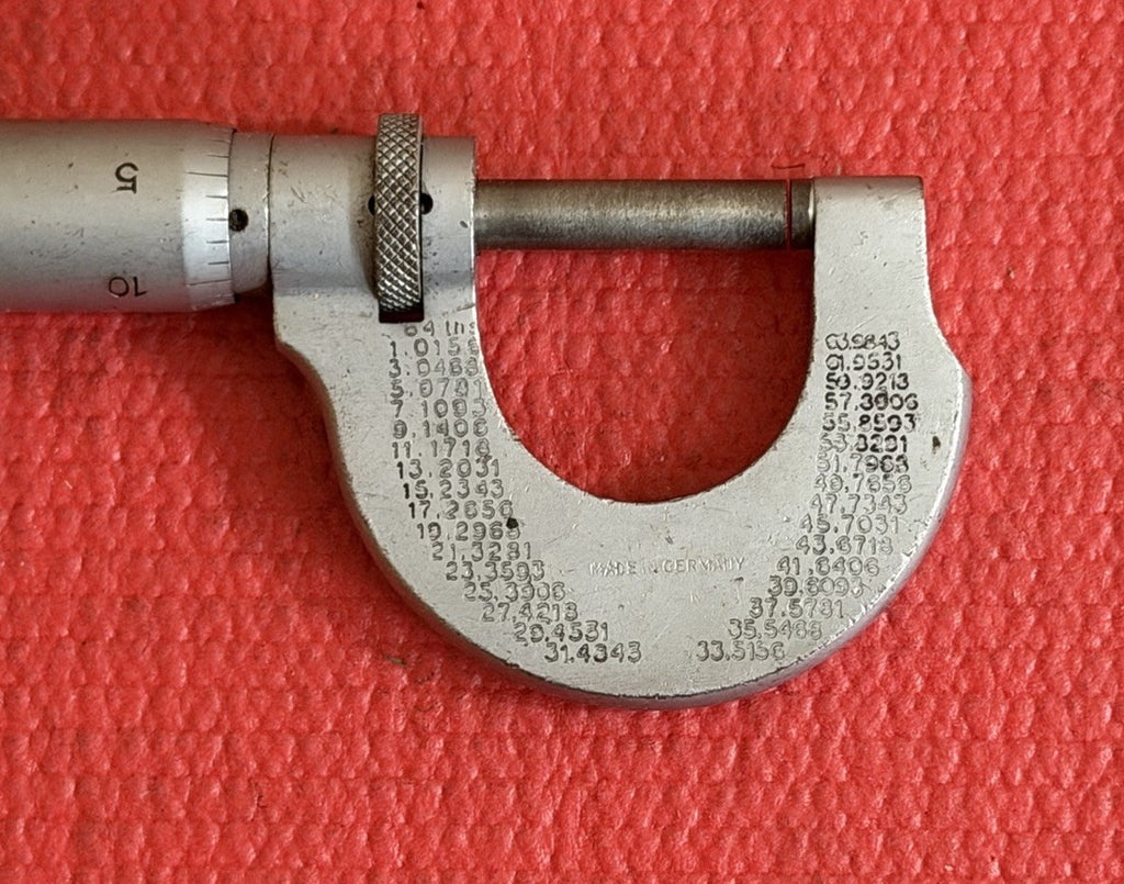 VINTAGE ZEUS 0-1" MICROMETER MACHINIST TOOL MADE IN GERMANY