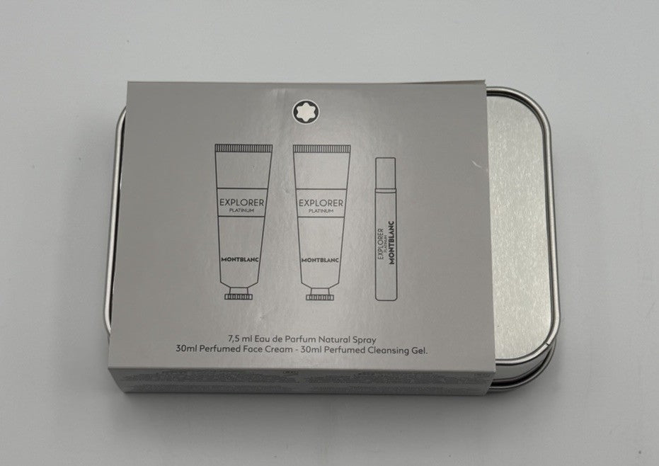 MONTBLANC Explorer Platinum Grooming Kit 3pc 7.5ml Edp/face Cream/cleansing