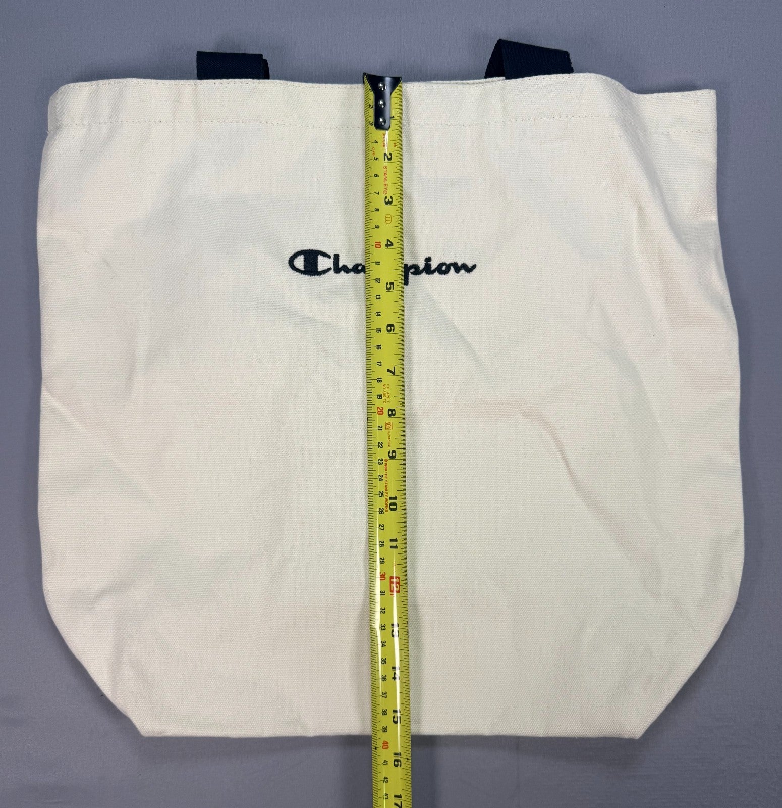 NWT Champion Logo Tote Shoulder Bag Women's White Purse Gym Travel Zip Pocket