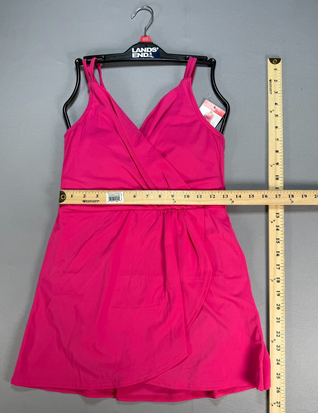 Land's End Adjustable Strap Pull On-Swim Dress Women's XS Pink Sleeveless Preppy