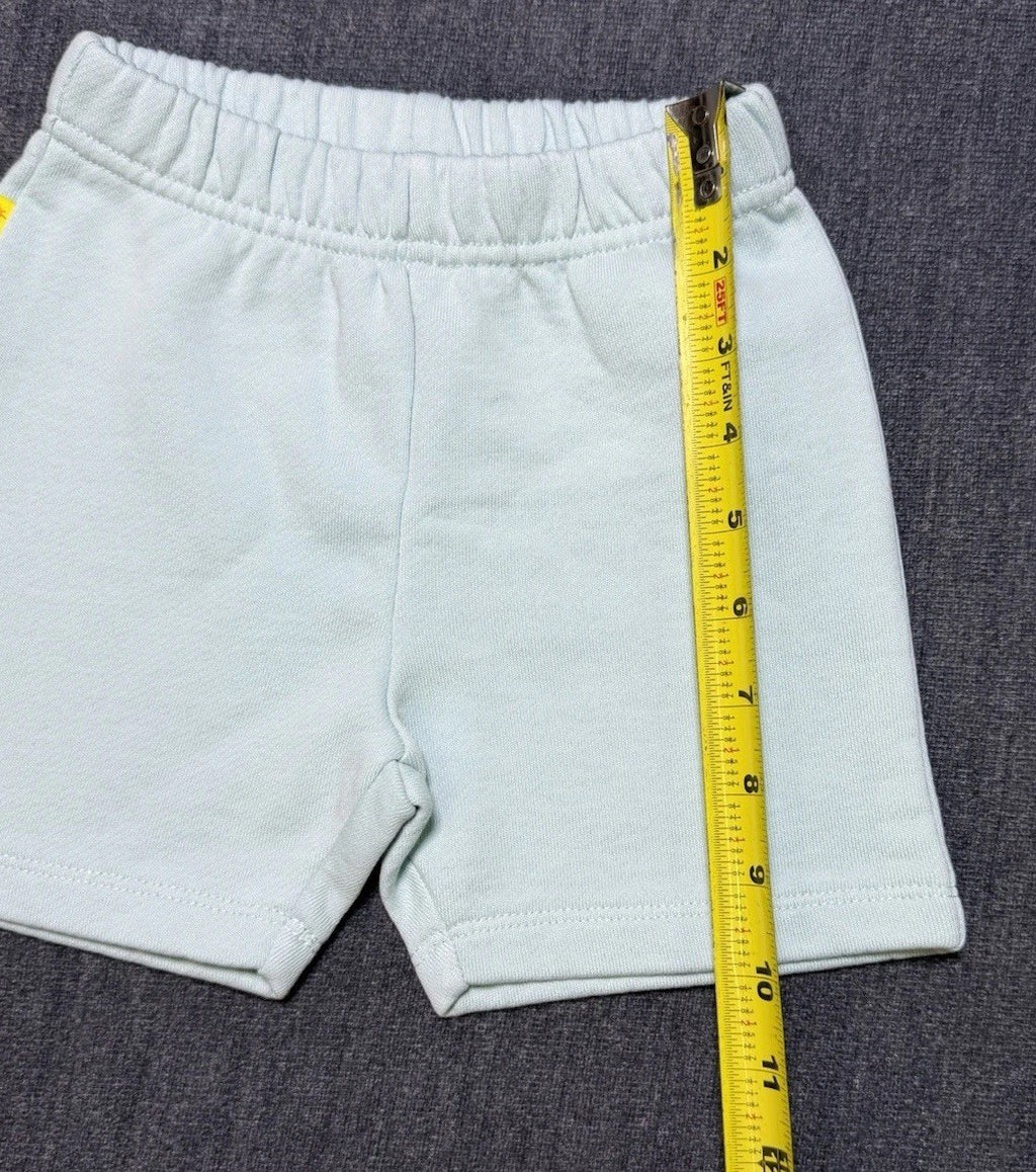 OFF WHITE Boys Casual Knit Shorts Color Light Blue Size 9-12 Months