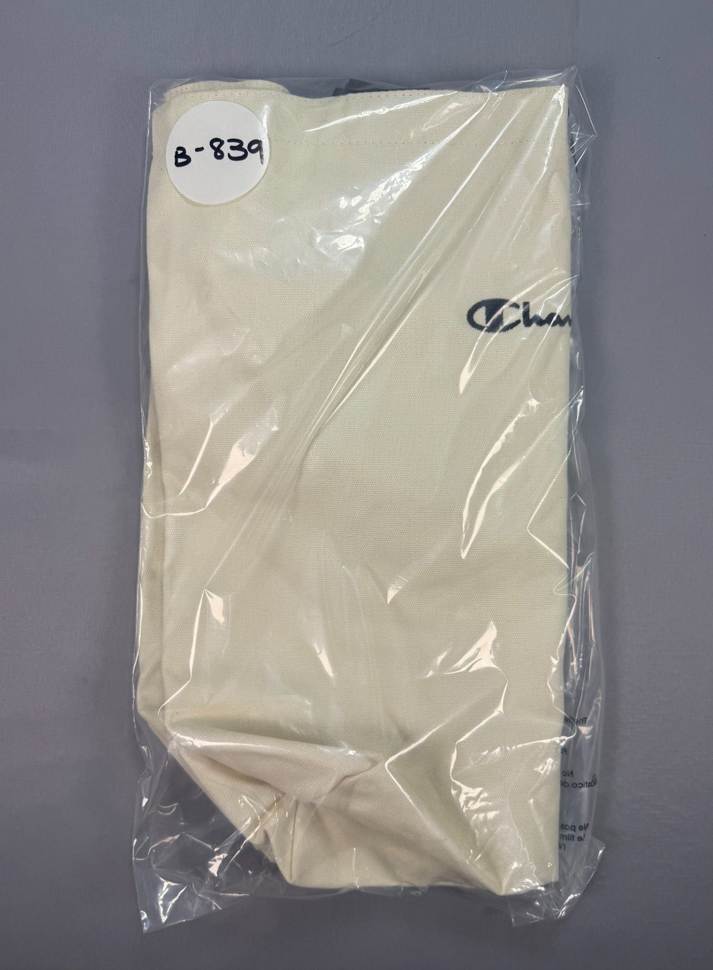 NWT Champion Logo Tote Shoulder Bag Women's White Purse Gym Travel Zip Pocket