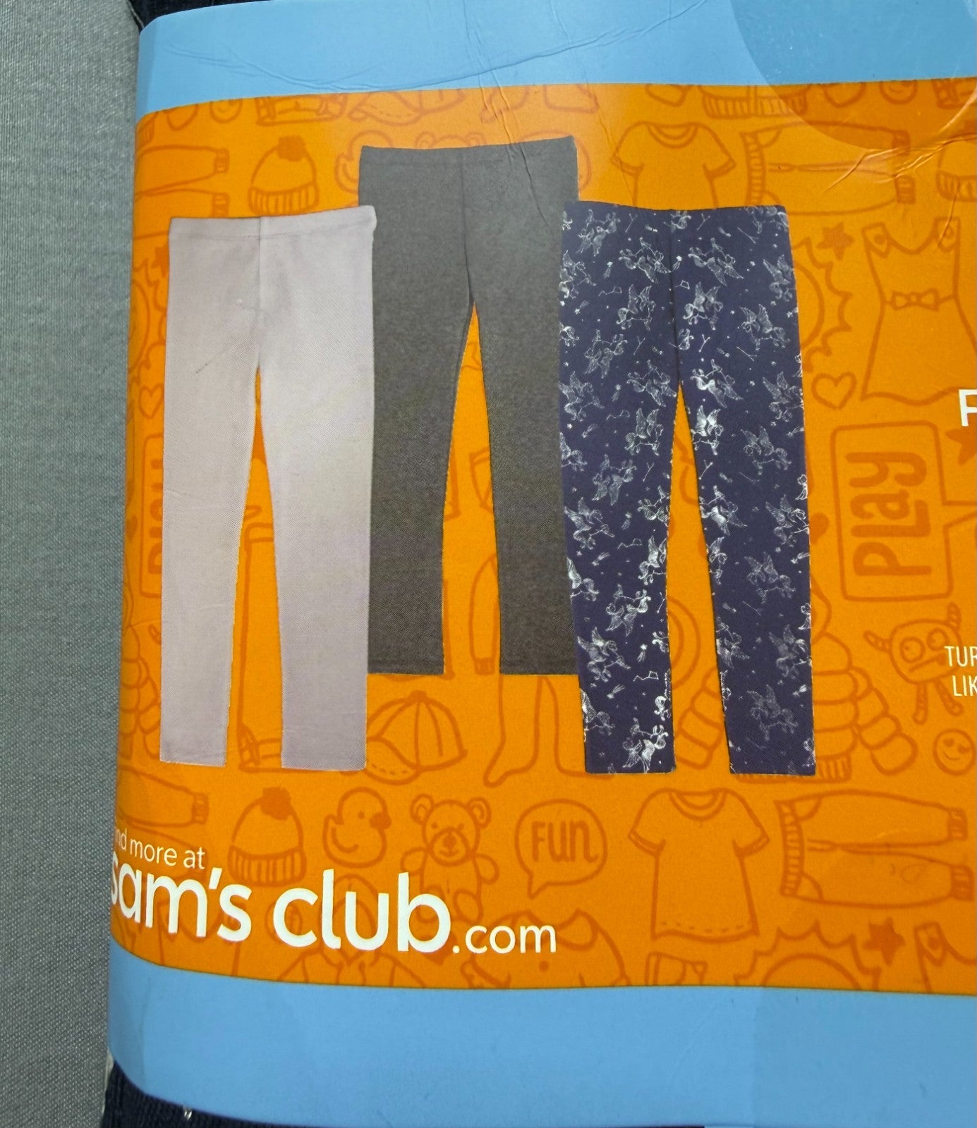 NWT Member's Mark My Favorite Leggings Girls (6/6X) Multicolor Preppy - 3-Pack