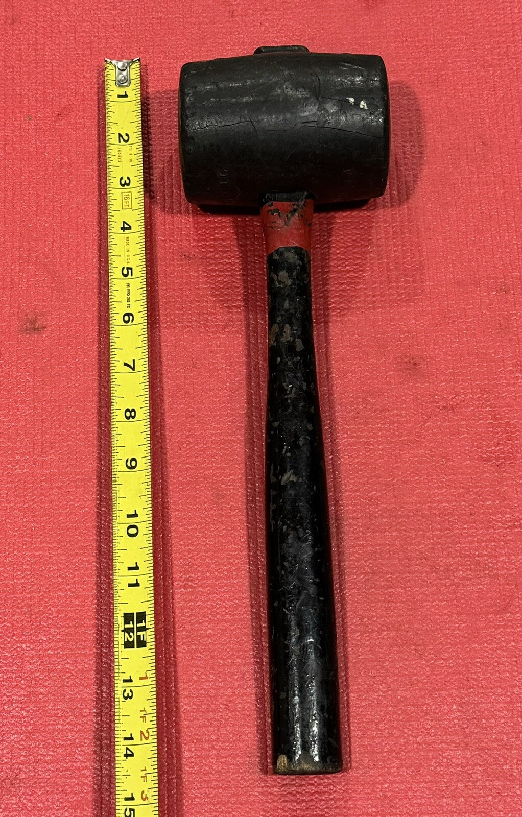 Vintage RARE Vitalic Tools No. 3 Rubber Mallet Hammer w/ Wood Handle