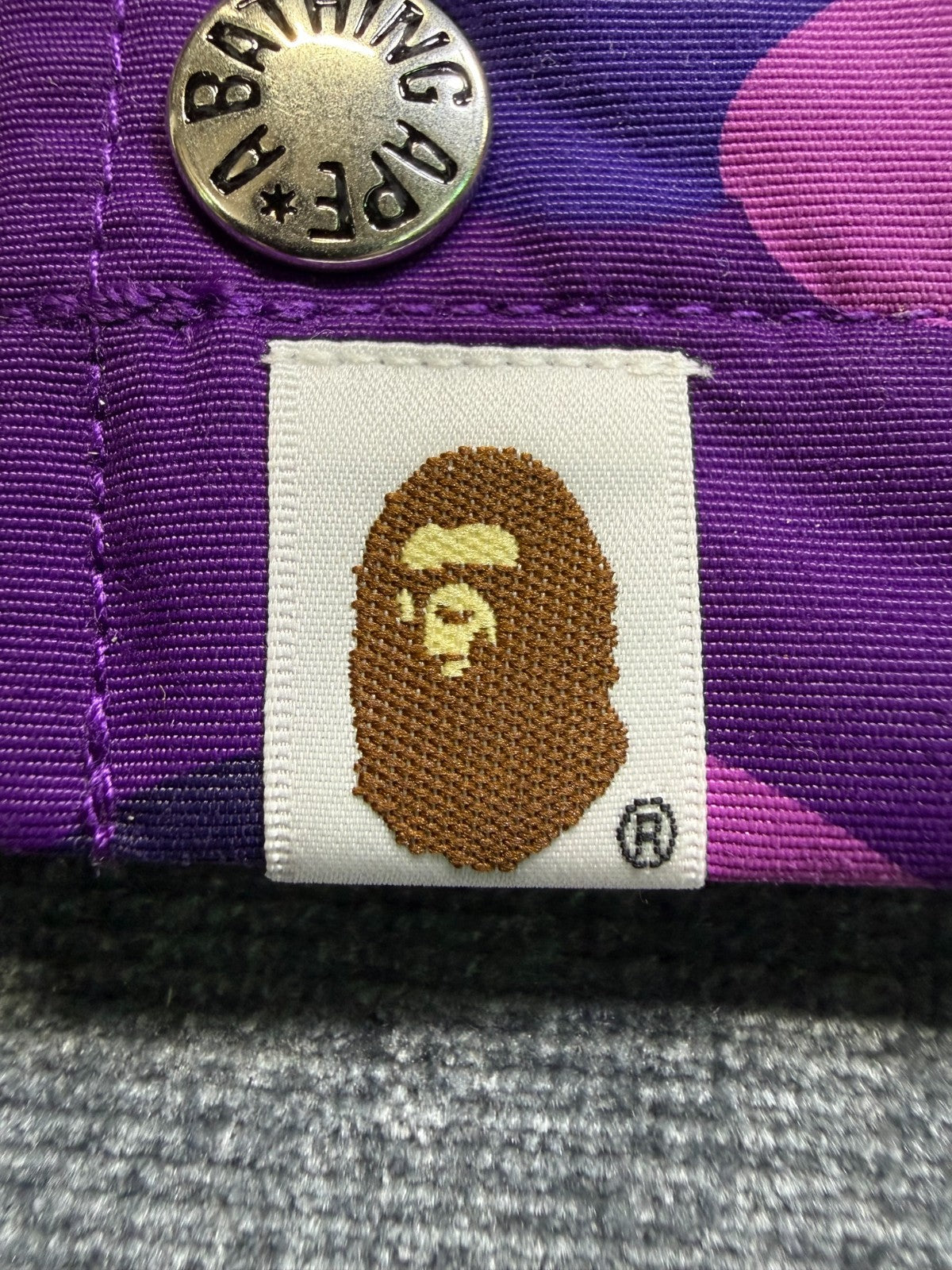 NWT A Bathing Ape Camo Coach Jacket Men's Small Pink Purple Long Sleeve Casual