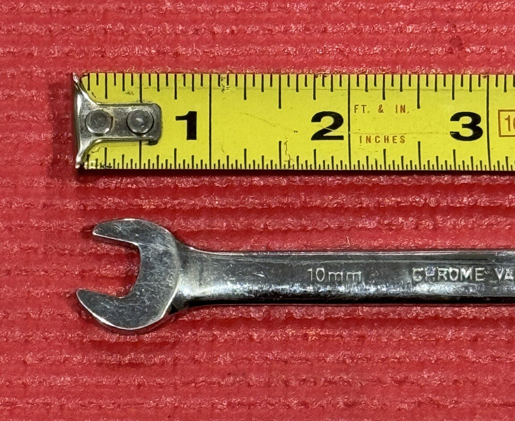 Vintage Chrome Vanadium 10mm Ratcheting Combination Wrench