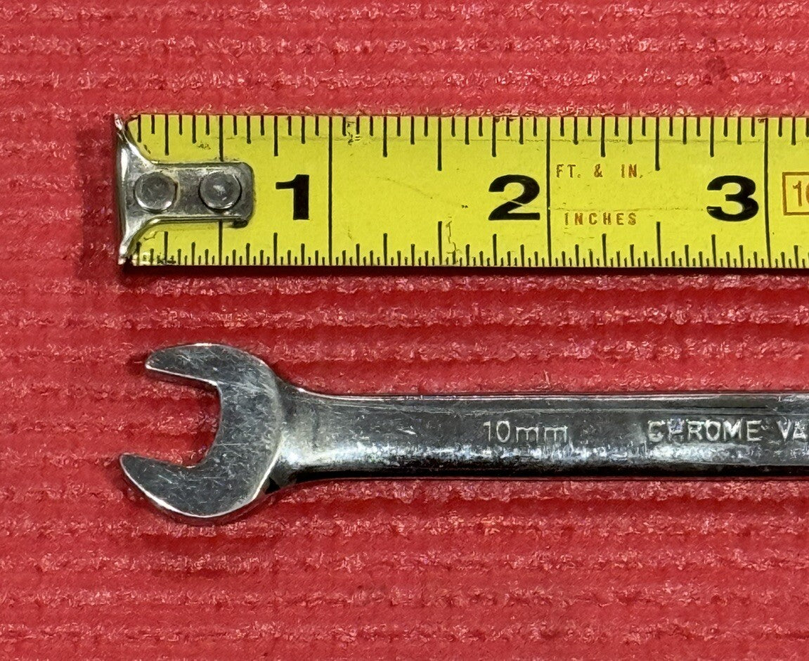 Vintage Chrome Vanadium 10mm Ratcheting Combination Wrench