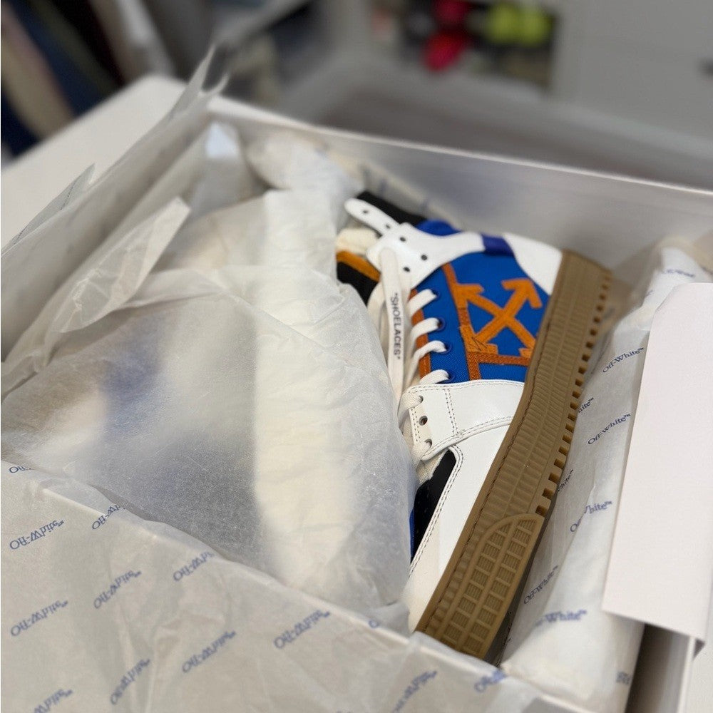 Off-White 3.0 Off-Court Sneakers in Blue and White NEW