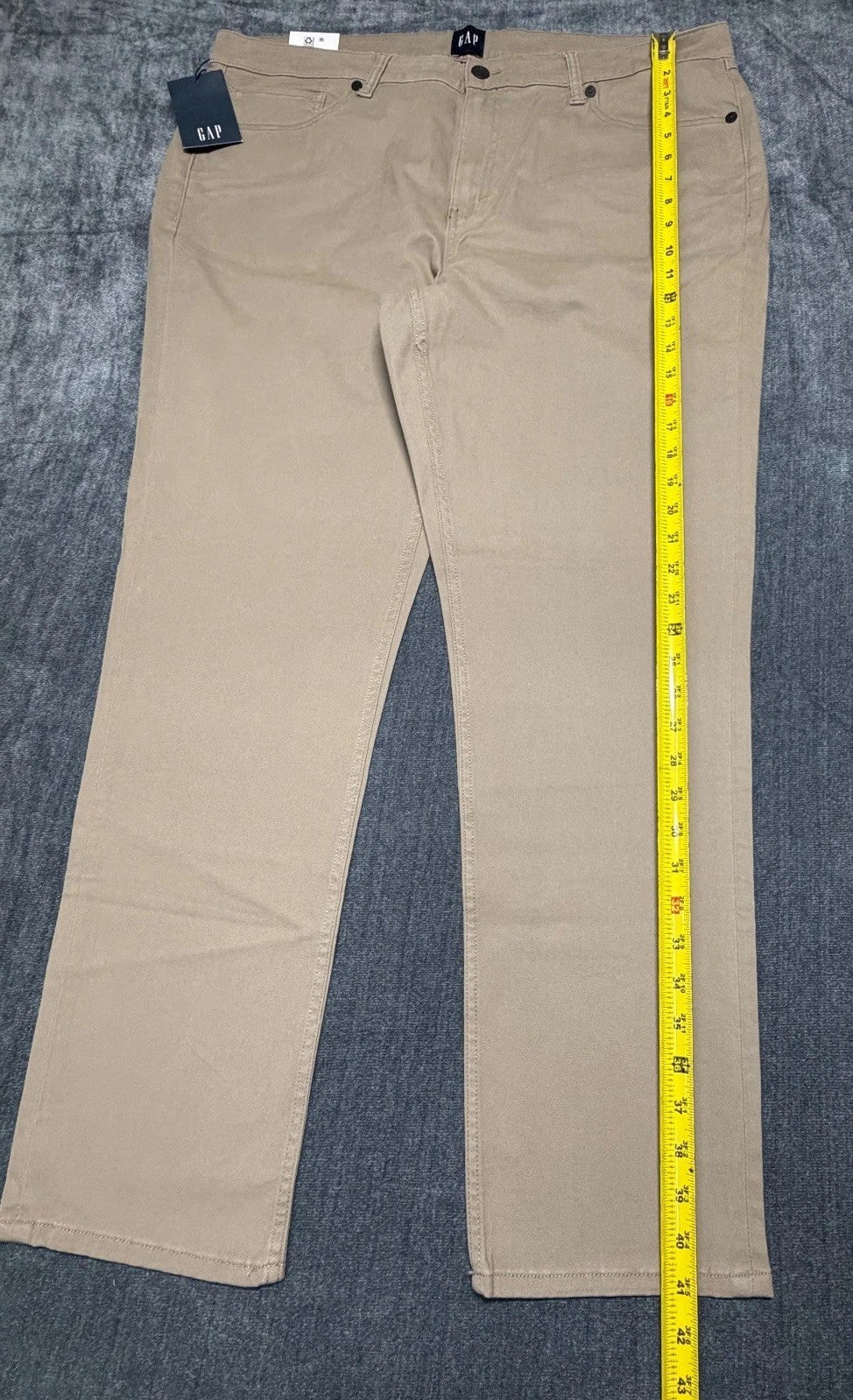 NWT Gap Slim Fit Stretch Twill Pants Men's 40x30 Khaki Zip-Fly Classic 5-Pockets