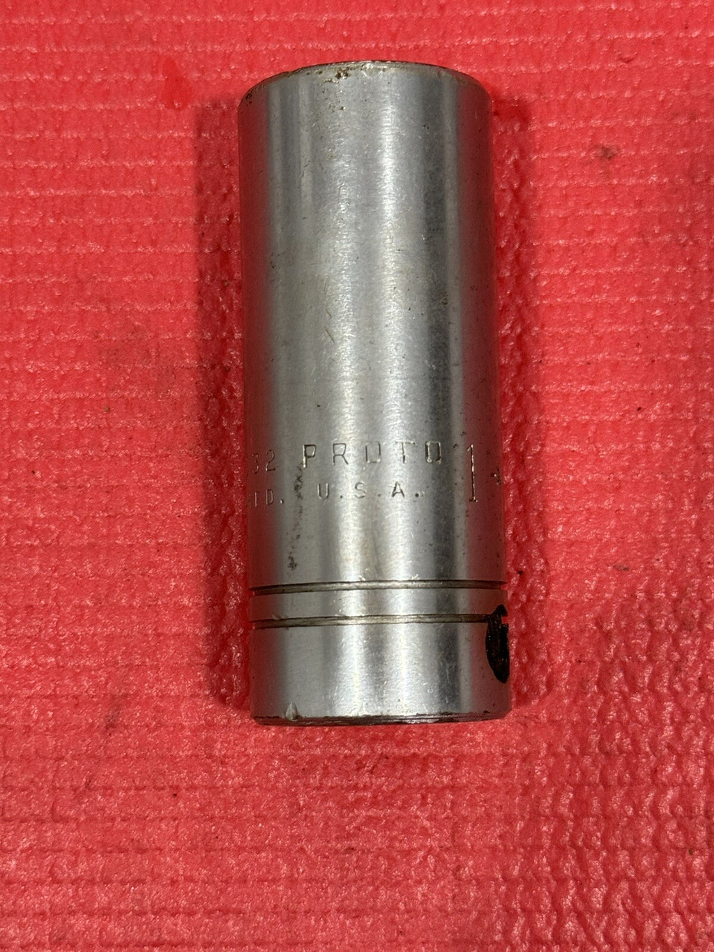 Vintage PROTO Tools 5332, SAE 1/2" Drive 1" Well Deep Socket 12PT Made in USA