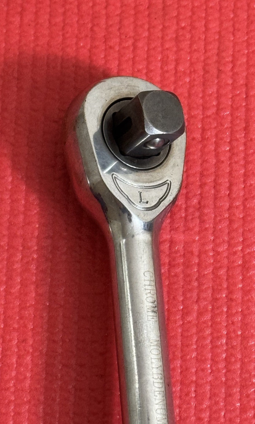 Vintage Chrome Molybdenum 1/2” Drive Reversible Ratchet Very Rare