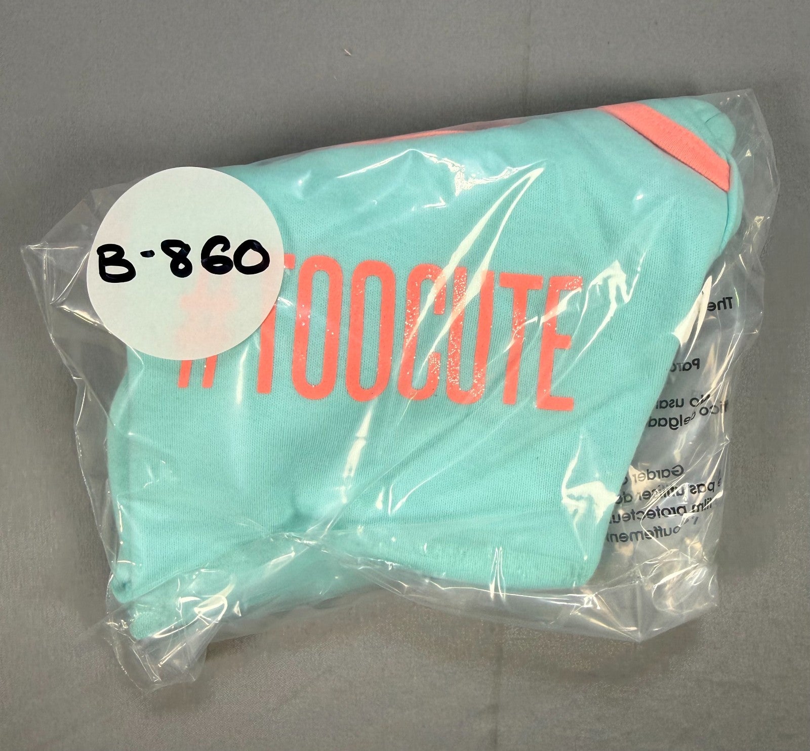 Carter's "#Toocute" Slogan Bodysuit Baby Girls 9 Months Blue Pink Short Sleeve
