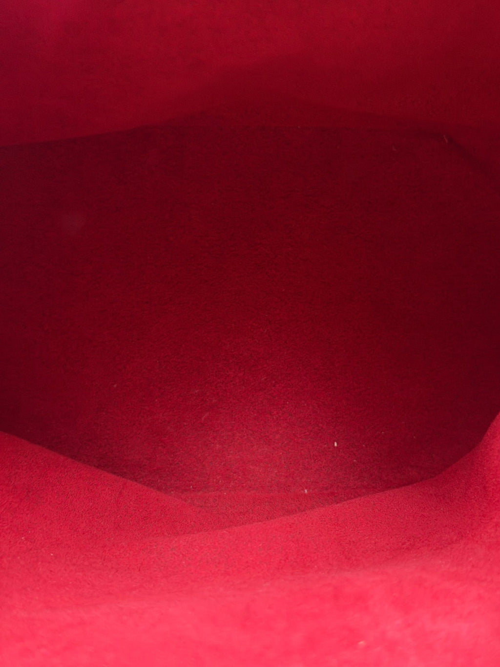 Louis Vuitton Sac d'Epaule Bucket Bag Women's PM Red Leather Adjustable Strap